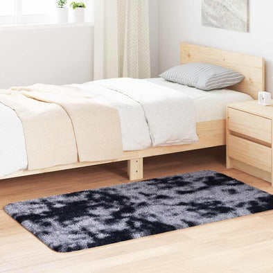 Shaggy Rug High Pile NAVARRA Dark Grey 80x150 cm Polyester