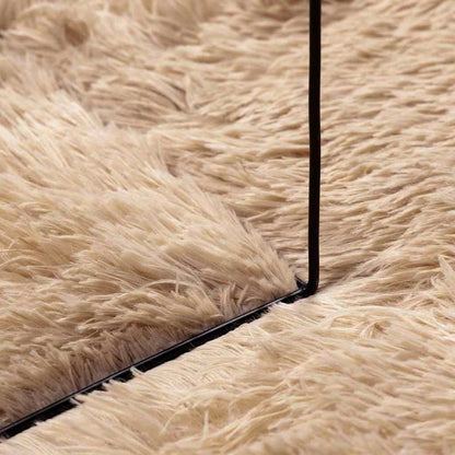 Shaggy Rug High Pile NAVARRA Beige 120x170 cm Polyester