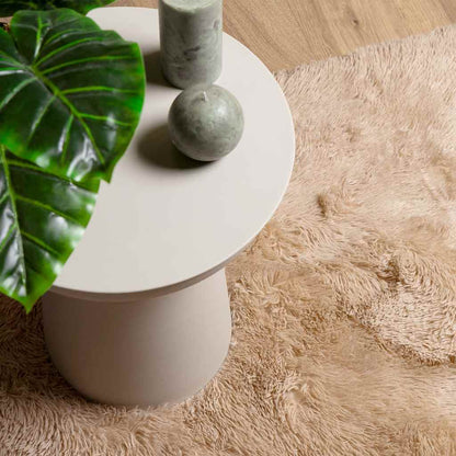 Shaggy Rug High Pile NAVARRA Beige 120x170 cm Polyester