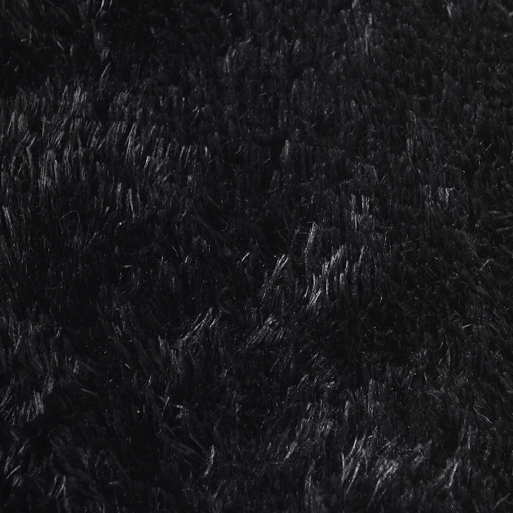 Shaggy Rug High Pile NAVARRA Black 120x170 cm Polyester