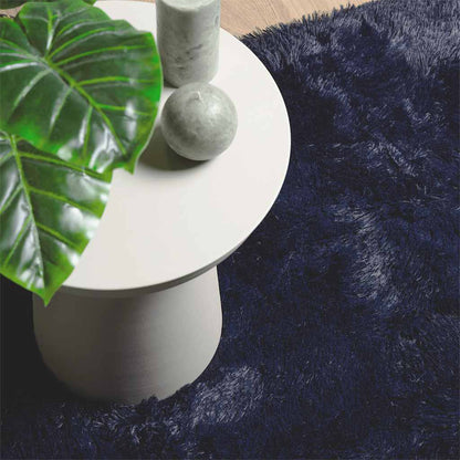 Shaggy Rug High Pile NAVARRA Navy 120x170 cm Polyester