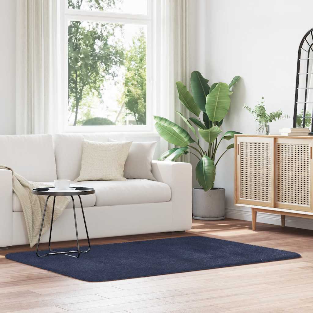 Shaggy Rug High Pile NAVARRA Navy 120x170 cm Polyester