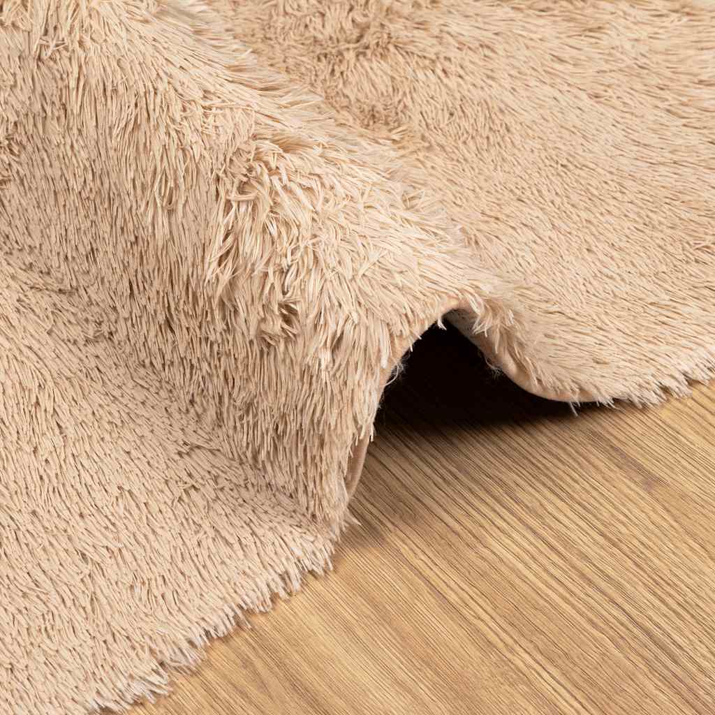 Shaggy Rug High Pile NAVARRA Beige 130x200 cm Polyester