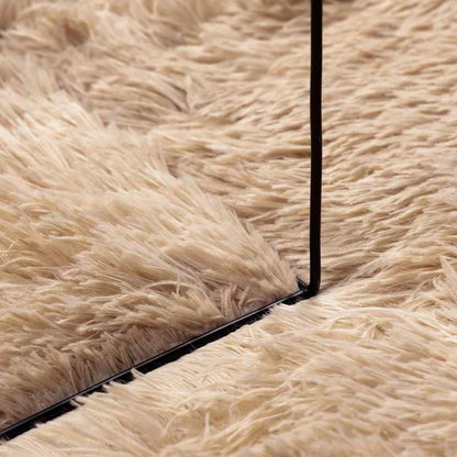Shaggy Rug High Pile NAVARRA Beige 130x200 cm Polyester