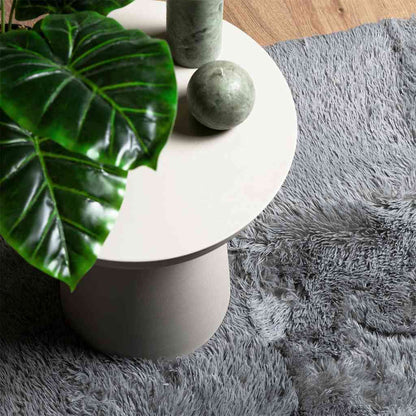Shaggy Rug High Pile NAVARRA Light Grey 130x200 cm Polyester