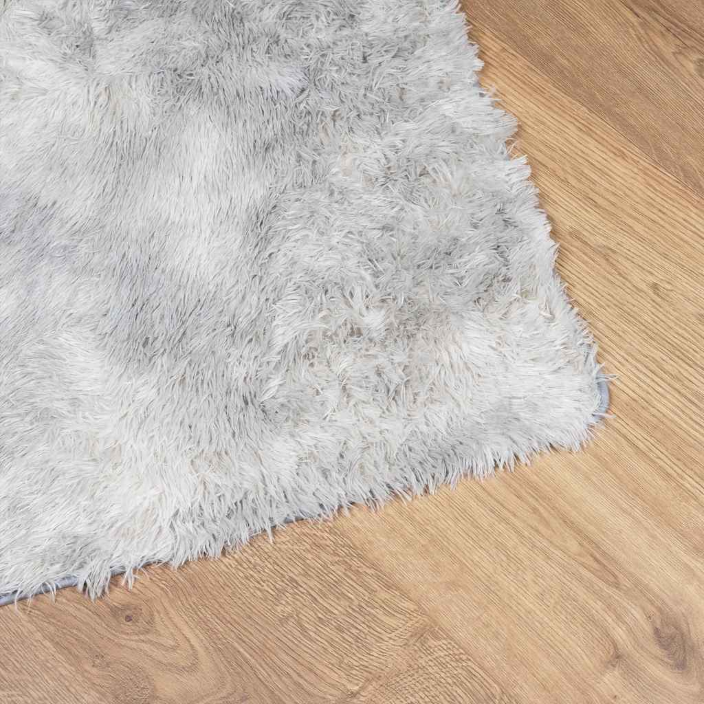 Shaggy Rug High Pile NAVARRA Silver Grey 130x200 cm Polyester