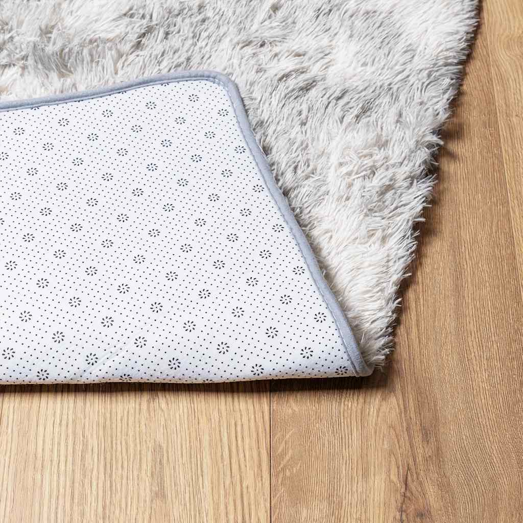 Shaggy Rug High Pile NAVARRA Silver Grey 130x200 cm Polyester