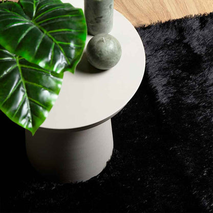 Shaggy Rug High Pile NAVARRA Black 160x230 cm Polyester