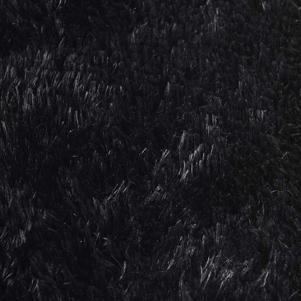 Shaggy Rug High Pile NAVARRA Black 160x230 cm Polyester