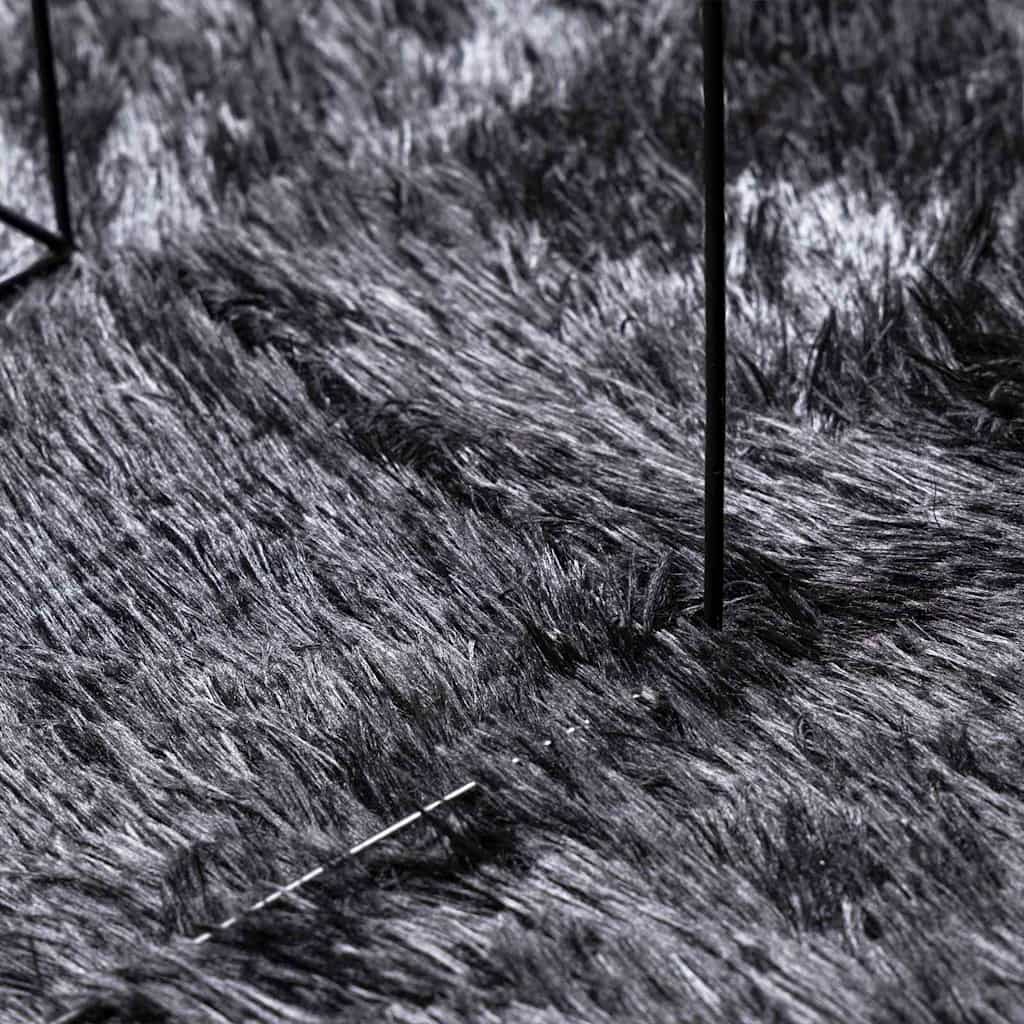 Shaggy Rug High Pile NAVARRA Dark Grey 160x230 cm Polyester