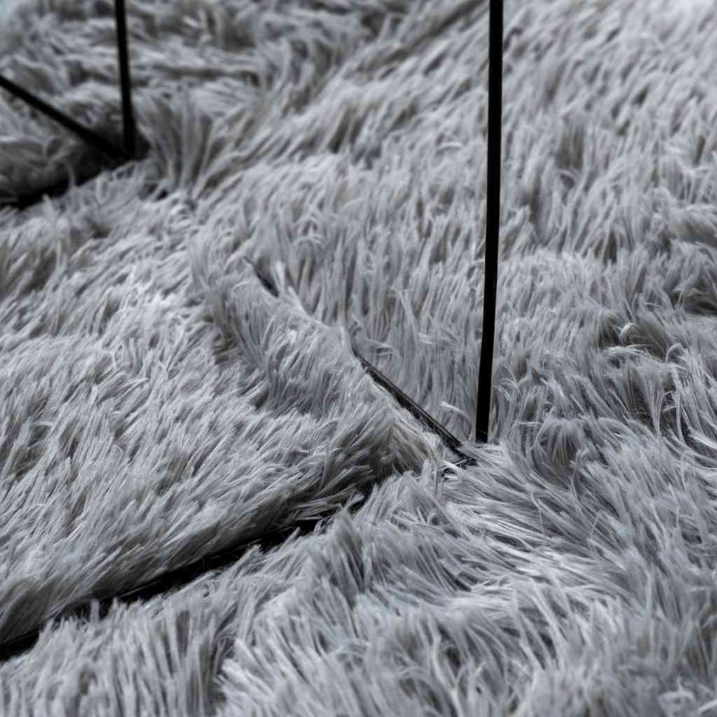 Shaggy Rug High Pile NAVARRA Light Grey 160x230 cm Polyester