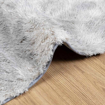 Shaggy Rug High Pile NAVARRA Silver Grey 160x230 cm Polyester