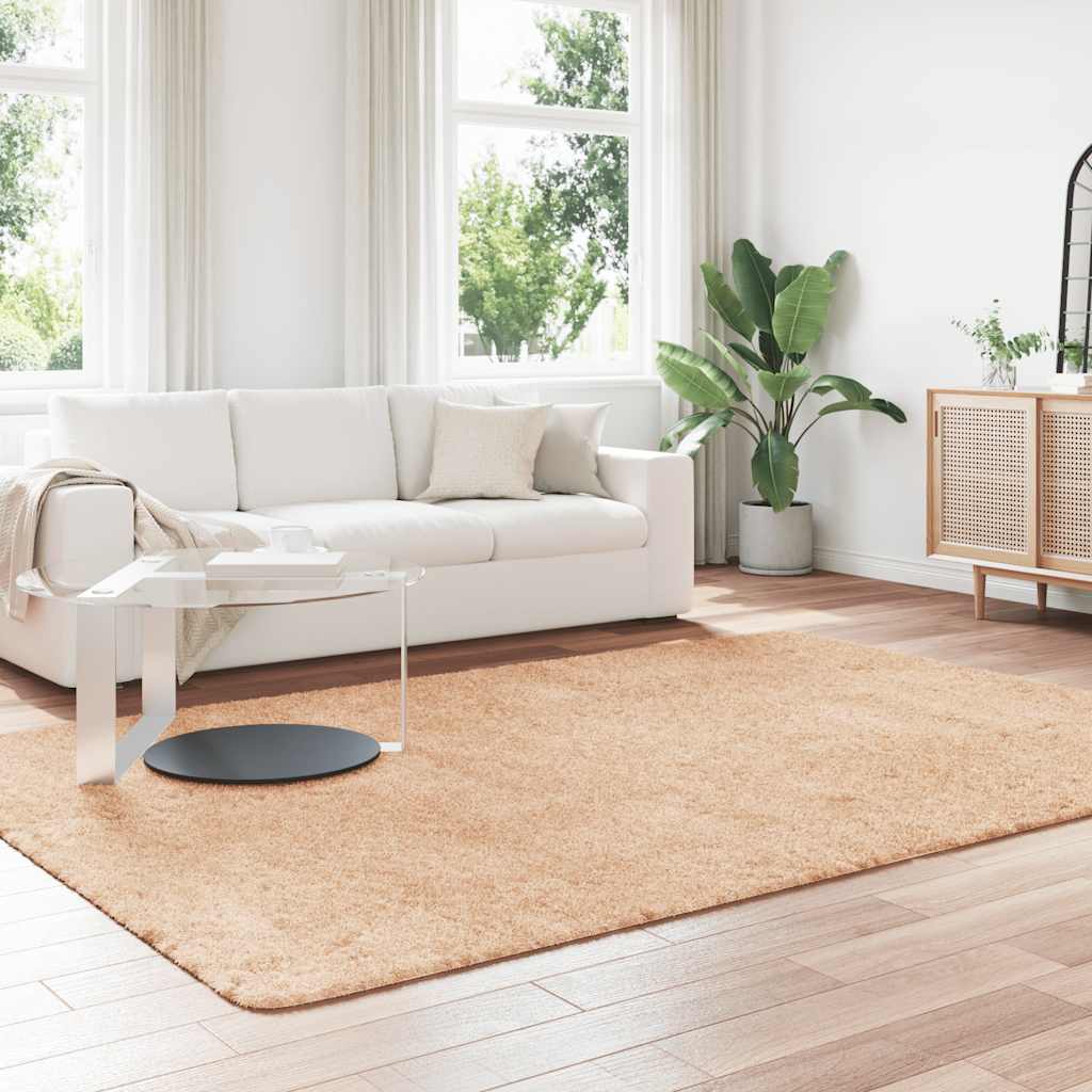 Shaggy Rug High Pile NAVARRA Beige 200x290 cm Polyester