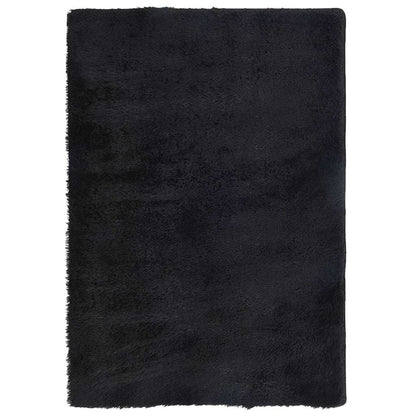 Shaggy Rug High Pile NAVARRA Black 200x290 cm Polyester