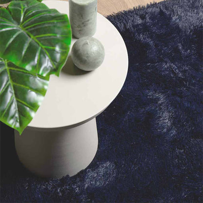 Shaggy Rug High Pile NAVARRA Navy 200x290 cm Polyester