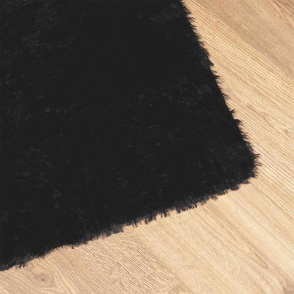 Shaggy Rug High Pile NAVARRA Black 240x340 cm Polyester