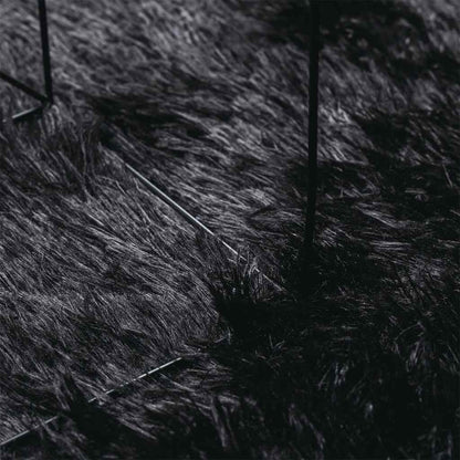 Shaggy Rug High Pile NAVARRA Black 240x340 cm Polyester