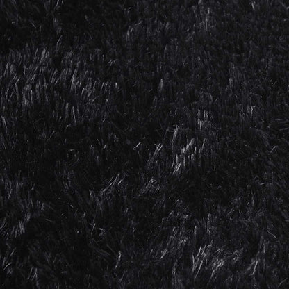 Shaggy Rug High Pile NAVARRA Black 240x340 cm Polyester