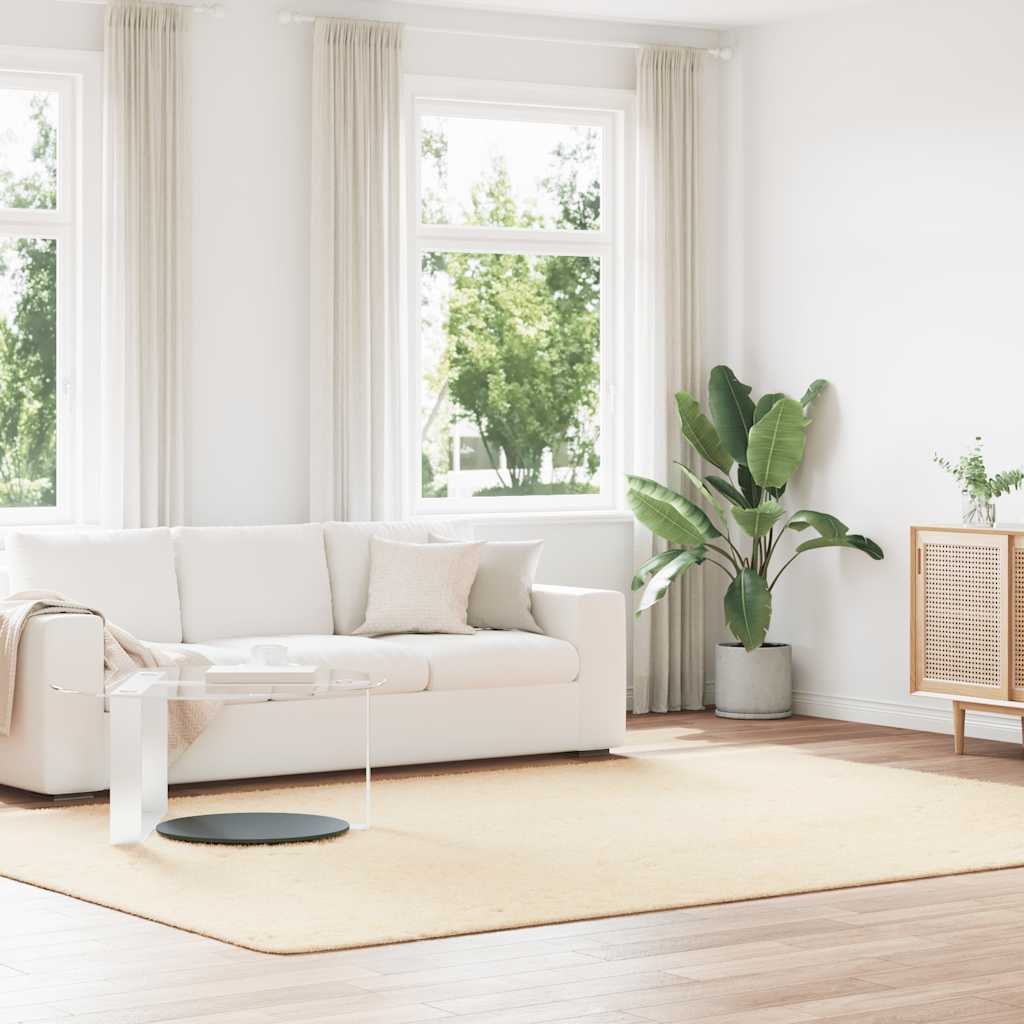 Shaggy Rug High Pile NAVARRA Cream 240x340 cm Polyester