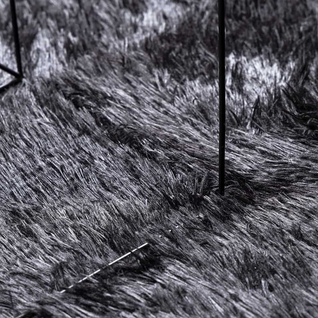 Shaggy Rug High Pile NAVARRA Dark Grey 240x340 cm Polyester