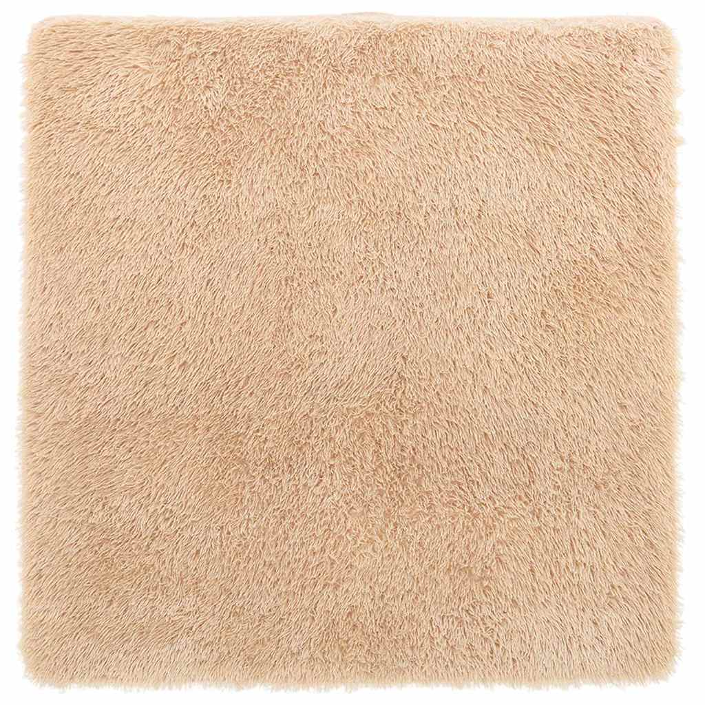 Shaggy Rug High Pile NAVARRA Beige 120x120 cm Polyester