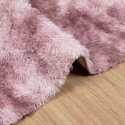Shaggy Rug High Pile NAVARRA Dusty Pink 120x120 cm Polyester