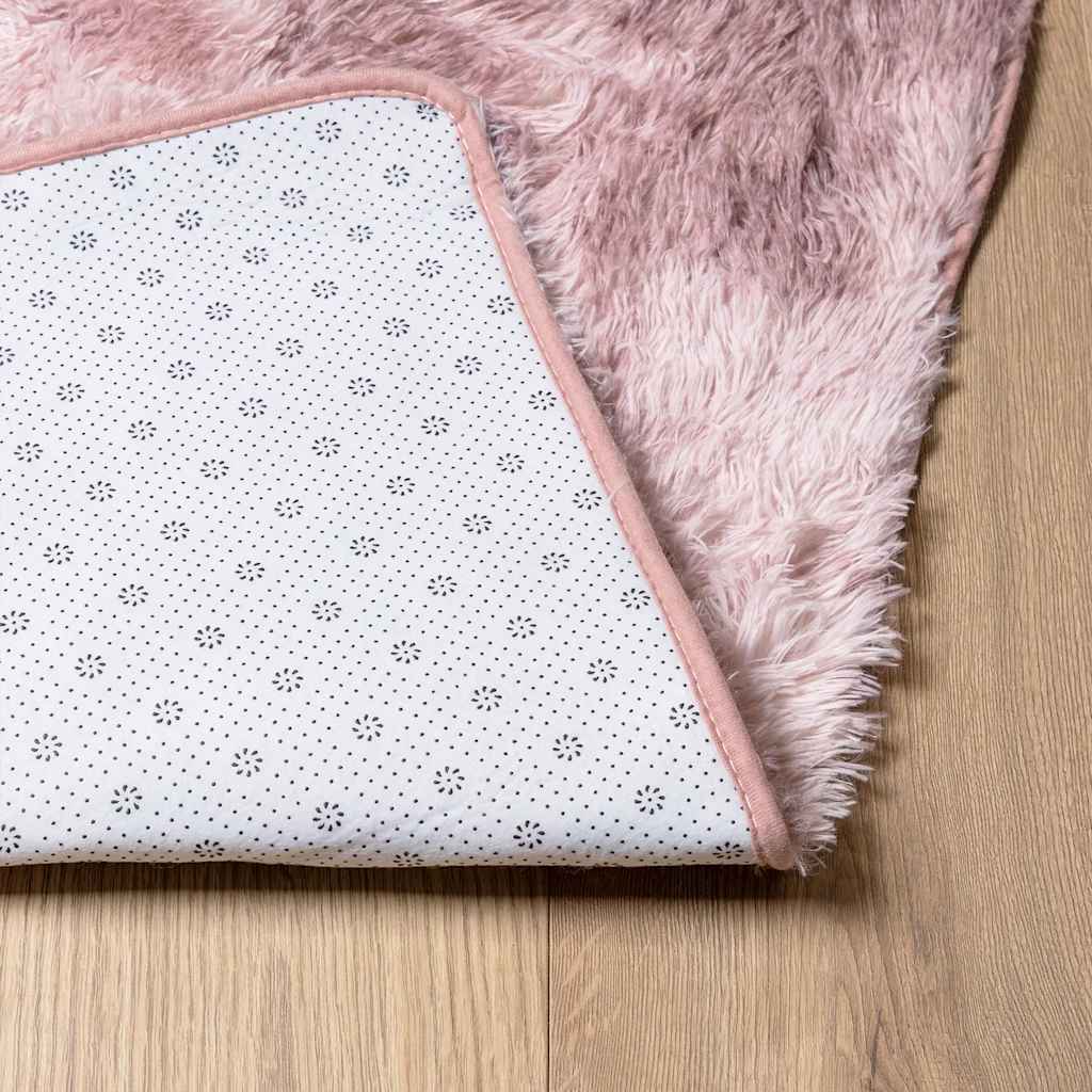 Shaggy Rug High Pile NAVARRA Dusty Pink 120x120 cm Polyester