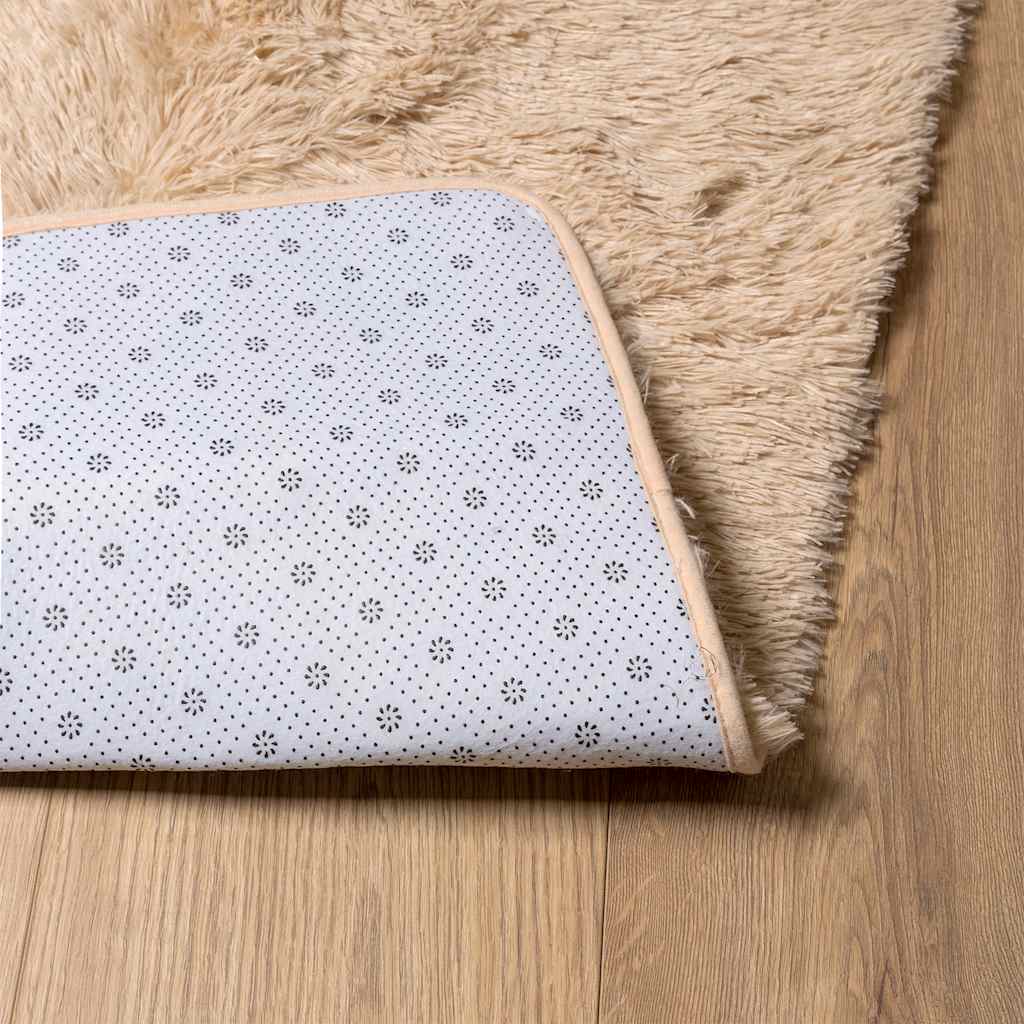 Shaggy Rug High Pile NAVARRA Beige 160x160 cm Polyester
