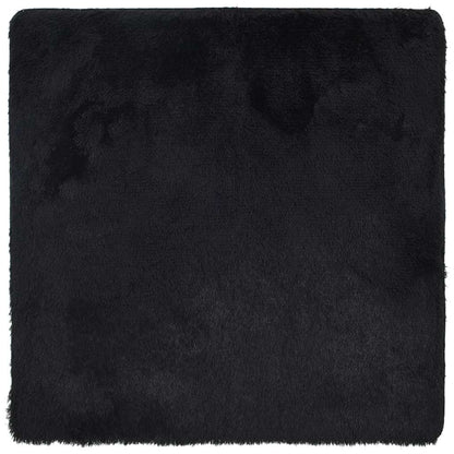 Shaggy Rug High Pile NAVARRA Black 160x160 cm Polyester