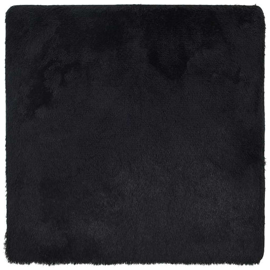 Shaggy Rug High Pile NAVARRA Black 160x160 cm Polyester