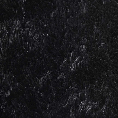 Shaggy Rug High Pile NAVARRA Black 160x160 cm Polyester