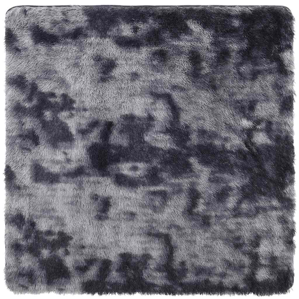 Shaggy Rug High Pile NAVARRA Dark Grey 160x160 cm Polyester