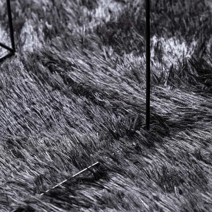 Shaggy Rug High Pile NAVARRA Dark Grey 160x160 cm Polyester
