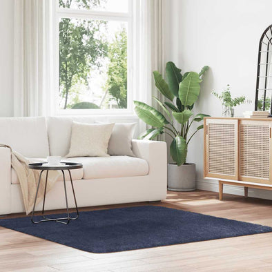 Shaggy Rug High Pile NAVARRA Navy 160x160 cm Polyester