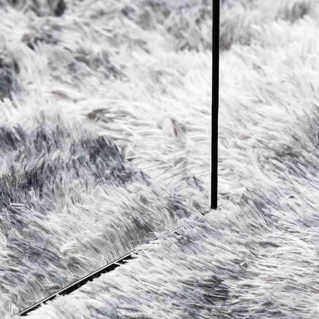Shaggy Rug High Pile NAVARRA Silver Grey 160x160 cm Polyester