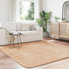Shaggy Rug High Pile NAVARRA Beige 200x200 cm Polyester