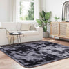Shaggy Rug High Pile NAVARRA Dark Grey 200x200 cm Polyester