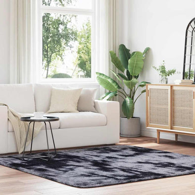 Shaggy Rug High Pile NAVARRA Dark Grey 200x200 cm Polyester