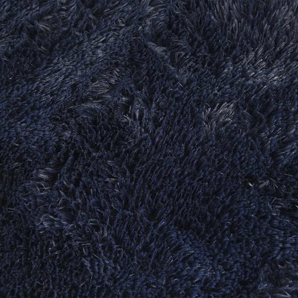 Shaggy Rug High Pile NAVARRA Navy 200x200 cm Polyester
