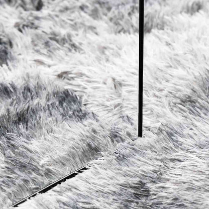 Shaggy Rug High Pile NAVARRA Silver Grey 200x200 cm Polyester