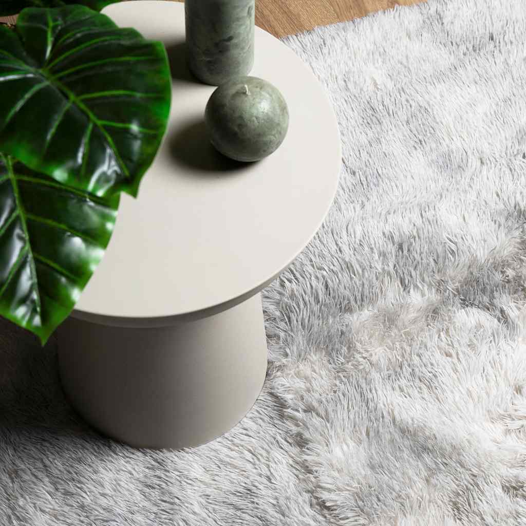 Shaggy Rug High Pile NAVARRA Silver Grey 200x200 cm Polyester