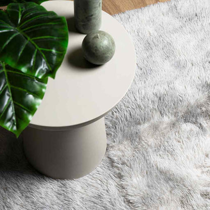 Shaggy Rug High Pile NAVARRA Silver Grey 200x200 cm Polyester