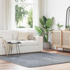 Shaggy Rug High Pile NAVARRA Silver Grey 200x200 cm Polyester