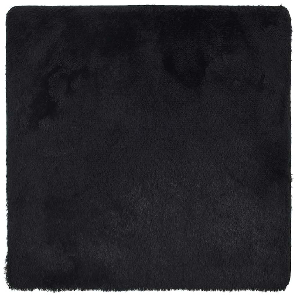 Shaggy Rug High Pile NAVARRA Black 240x240 cm Polyester