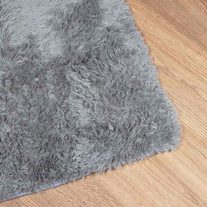 Shaggy Rug High Pile NAVARRA Light Grey 240x240 cm Polyester