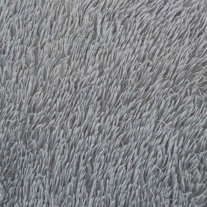 Shaggy Rug High Pile NAVARRA Light Grey 240x240 cm Polyester