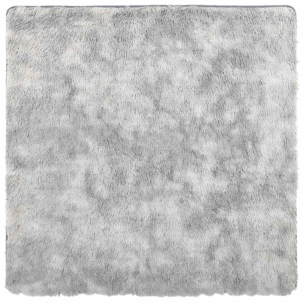 Shaggy Rug High Pile NAVARRA Silver Grey 240x240 cm Polyester
