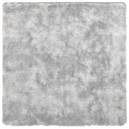 Shaggy Rug High Pile NAVARRA Silver Grey 240x240 cm Polyester
