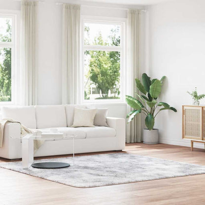 Shaggy Rug High Pile NAVARRA Silver Grey 240x240 cm Polyester