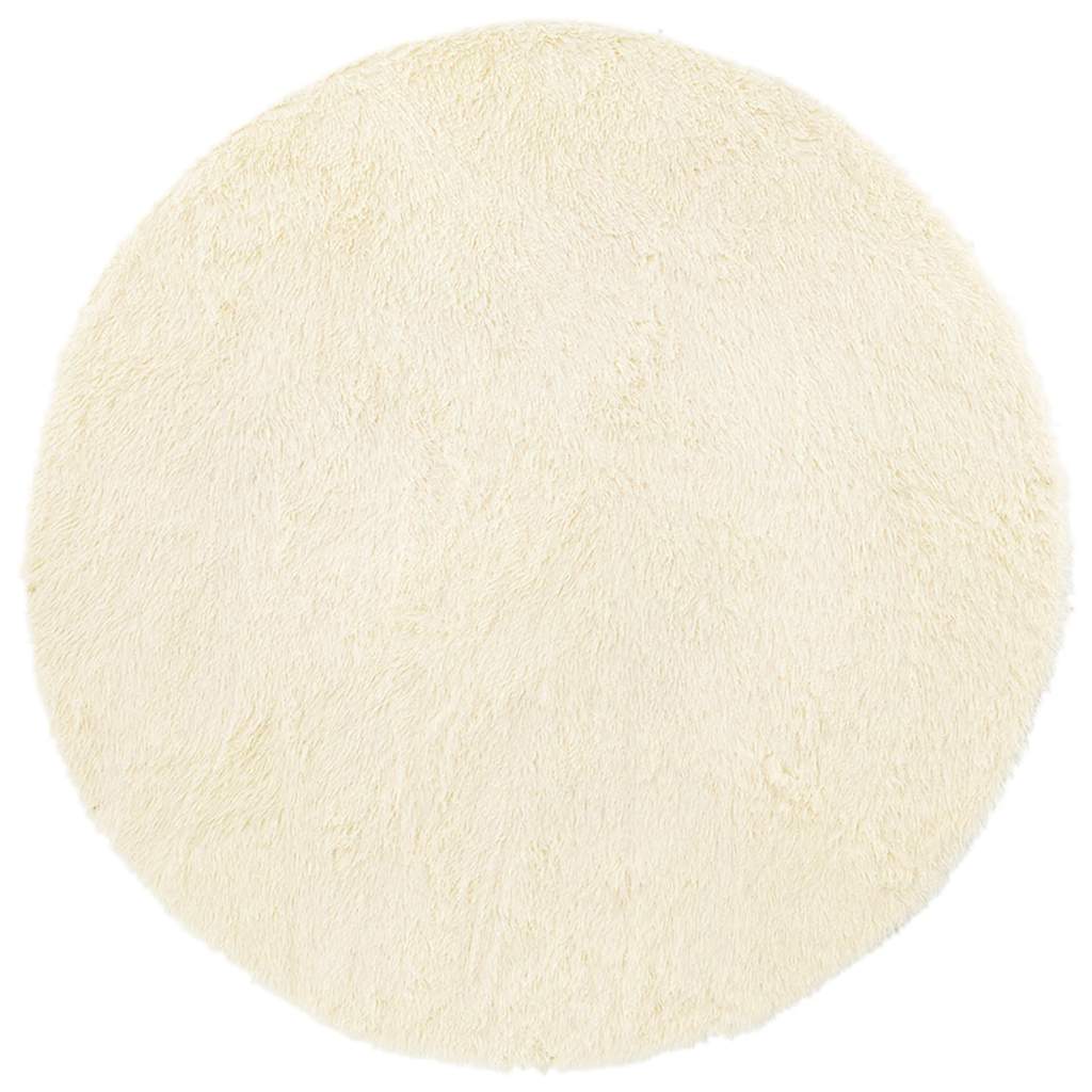 Shaggy Rug High Pile NAVARRA Cream 100x100 cm Polyester